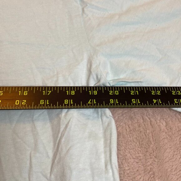 Gymshark Men's T-Shirt Medium Short Sleeve Light Blue Crew Neck Casual Classic - Picture 5 of 8